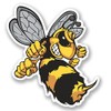2 x 10cm/100mm Wasp Bee Hornet Window Cling Sticker Car