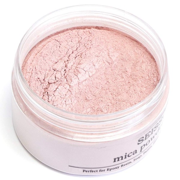 Rose Gold Mica Powder for Epoxy Resin 1.7 oz /50g Powdered Pigment for Soap Colorant Bath Bomb Dye, Cosmetic Grade for Lip Gloss, Acrylic Nails Polish, Craft Projects