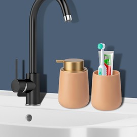 TOOZFO Soap Foaming Dispenser Ceramic with Easy-to-Press Pump Hand Foam Dispenser for Shampoo Bathroom Kitchen 12 oz