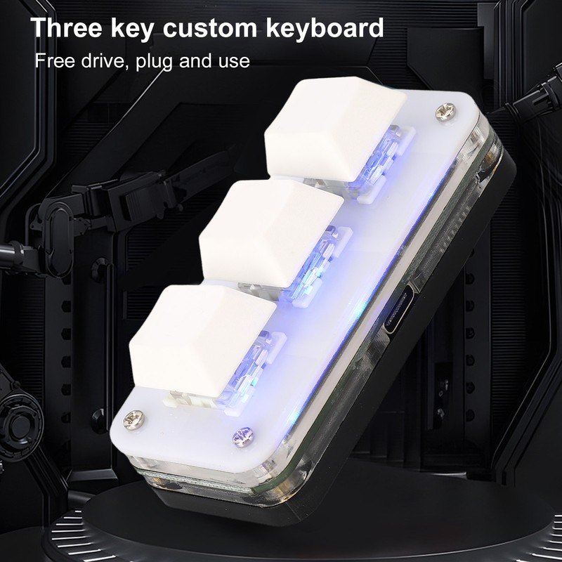 3 Key Mini Keypad USB Mechanical Gaming Programmable Macro Keyboard
