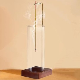 Incense Holder for Sticks, Anti-Ash Flying Incense Burner, Detachable Glass Ash Catcher,for Yoga|Spa|Madiation|Home Relaxation|Home Decor