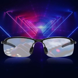 Cyxus Gaming Glasses, For Gaming, Blue Light Reduction, Radiation Protection, Eye Friendly, Half Frame, Unisex (Clear)