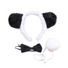 Cicogna Animal Ears Headband, Tail, and Tie, 3-Piece Set, Halloween