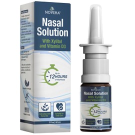 NOVEHA Xylitol Nasal Spray | Natural Congestion & Sinus Relief | Moisturizing Nasal Spray with Iodine & Vitamin D3 | Gentle Decongestant for Adults