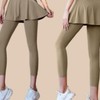 A-Line Summer Pilates Skirt Leggings Activewear Beige 55-66
