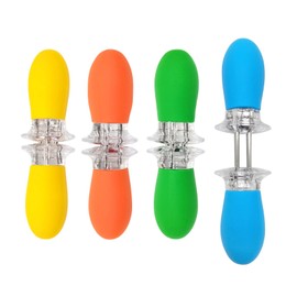 Juxiamal 8pcs Stainless Steel Corn Holders Fork Strong Corn on the Cob Holders Skewers with Multi-Colour Chunky Handle for BBQ Home Cooking Picnics Parties (4 Colors)