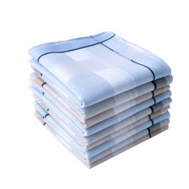 BonjourMrsMr Men's Handkerchies Soft Cotton Hanky Pocket Square Size 17inch