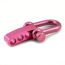 Stainless Steel Shackle, Straight, with Adjustable Twist Closure, Set of 3, DIY Arm Band, Stainless Steel, Ideal with Paracord 550, Colour: Magenta
