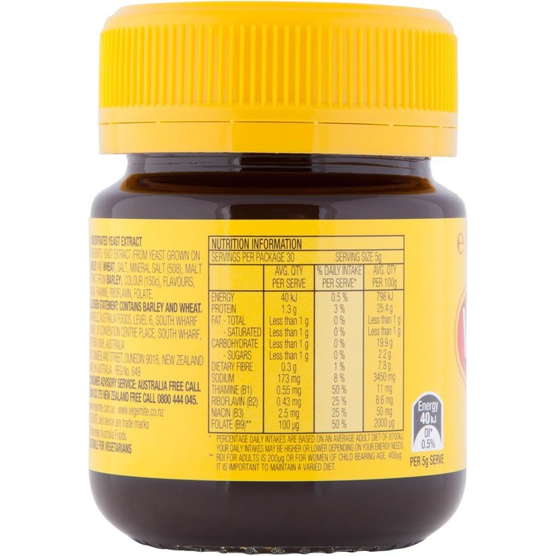 Vegemite Yeast Extract Spread – 150g Jar – Rich in
