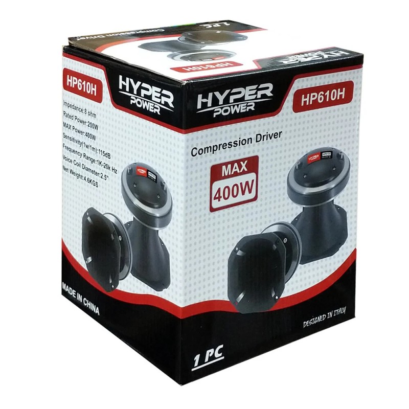 HyperPower Compression Driver 2" Throat w/ 4-bolt Metal Horn 200