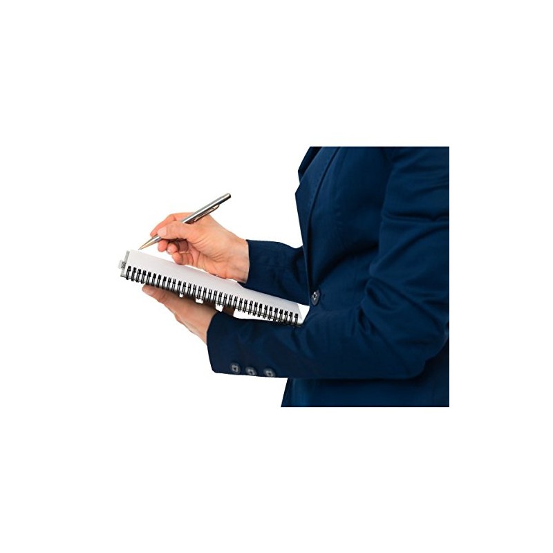 Leitz 44580055 Office Notepad A5 Squared Spiral Bound with Cardboard