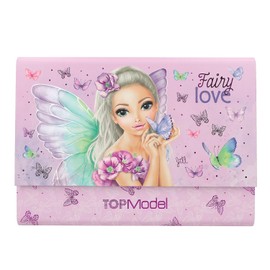 Depesche TOPModel Fairy Love 12974 Writing Paper Set in Purple Expanding Folder with Model Motif and Butterflies Includes 24 Letter Sheets in 3 Designs and 18 Envelopes