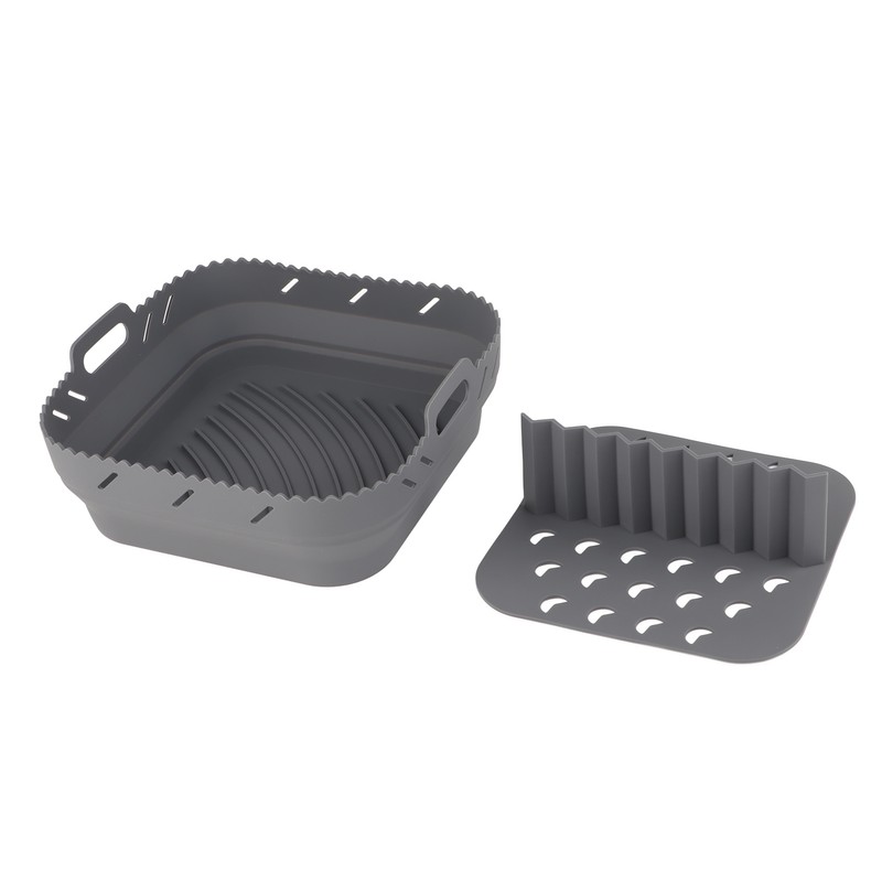 Square Air Fryer Silicone Baking Pan with Silicone Mat Air