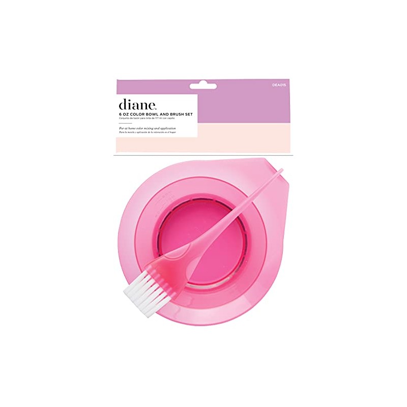 Diane Tint Bowl with Brush Set, Translucent Pink