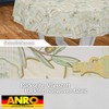 ANRO Oilcloth Tablecloth Wax Tablecloth Washable Garden Tablecloth Round Oval