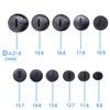 55pcs Black Carbon Brush Cover Plastic with Slotted Connector Multi