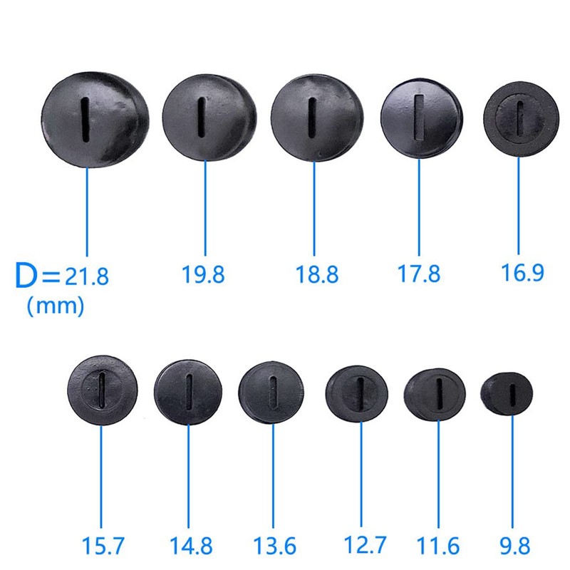 55pcs Black Carbon Brush Cover Plastic with Slotted Connector Multi
