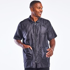 Betty Dain Nylon Barber Jacket, Black, M