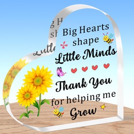 AMZQ Teacher Gifts for Women, Appreciation Thank You Acrylic Keepsake from Student, Teacher Office Desk Decoration Signs