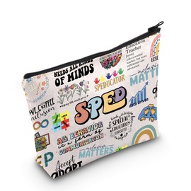 WCGXKO Special Education Teacher Gift Choose To Include Sped Squad Zipper Pouch Makeup Bag (B-SpedEdu)