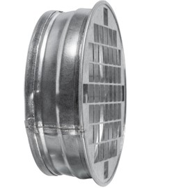 ECOPRO VENT 4" Inch Galvanized Ducting Take-Off End Cap with Protective Metal Mesh Screen - Male Connection. Round Pipe and Ventilation Plug. Easy Push-Fit Installation for Enhanced HVAC Efficiency