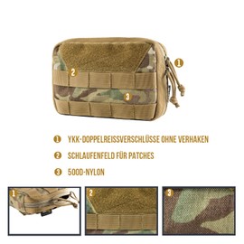 OneTigris Molle EDC Bag, Cordura Nylon Military Tool Bag Tactical Accessory Bag for Gadget Utility Outdoor, Sports, Hiking Multi-Way Packaging., Camouflage