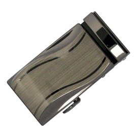 QHA Mens Automatic Buckle Leather Belt-Black-34-38"