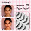 viiviiRose'e Faux Eyelashes, Black Superfine Cotton Band, Soft Fox Eye