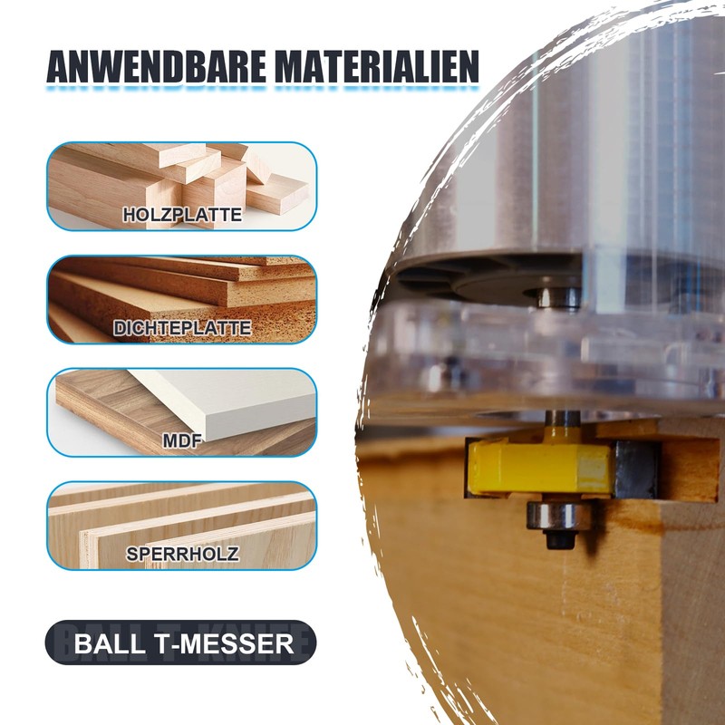 WOBLLMX 8 mm Shank Disc Groove Cutter, L8 mm 2-Tooth