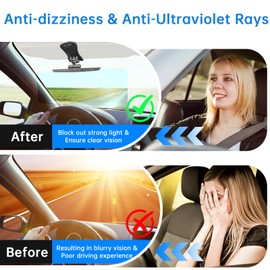 DOOUBAO Sun Visor Extender for Cars, Upgraded Sun Visor Extender for Car Easy to Install, Universal UV400 Anti-Glare Protects from Glare, UV Rays, Snow Blindness for Safe Drivin, Clip on