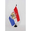 Netherlands with arms Table Flag 5'' x 8'' - Dutch