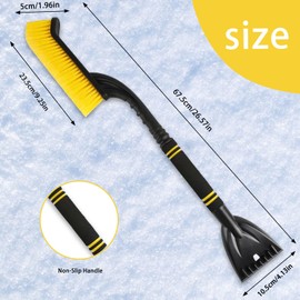Car Ice Scraper, Ice Scraper Car with Broom Car Ice Scraper with Ice Breaker Function, Windscreen Scraper Car, Removable Ice Scraper, Effective Car Ice Scraper, Ice Scraper for Car, Truck and SUV