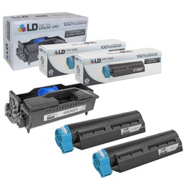 LD Products Compatible Toner & Drum Cartridge Replacements for Okidata Type B2 High Yield (2 Toners, 1 Drum, 3-Pack) Compatible with MB Series MB461 MFP