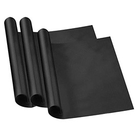 BREXTERÂ® Pack of 3 Oven Liner, 40cm x 33cm 0.3mm Extra Thick Teflon Oven Liners for Fan Assisted Ovens, BBQ Mats for Gas Grill Reusable, Non Stick BBQ Grill Mat Suitable for Ovens, Grills, & Stove.