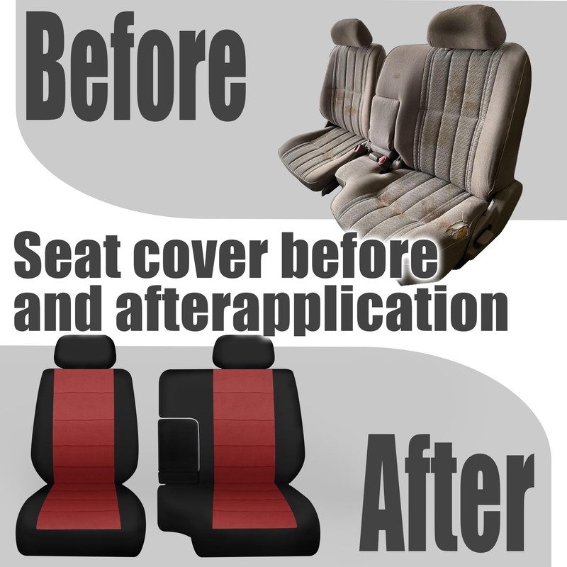 Fioqe Front 60/40 Bench Seat Covers for Toyota Tacoma 1995