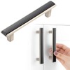 BEROSSA Black and Nickel Cabinet Pulls Matte Black and Brushed