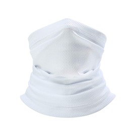 UHEREBUY Summer Neck Gaiter Face Scarf/Neck Cover/Face Cover for Running Hiking Cycling (White)