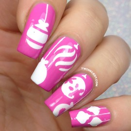 Premium Nail Vinyls - No Rip Handmade Nail Art Stickers, Self-Adhesive Nail Tips Guides for DIY Decoration Stencil Tools (Ornament Vinyls)