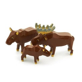 MyTinyWorld German Dolls House Miniature Family Of 3 Elks