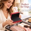 Red PU Leather Ring Jewelry Box – Velvet-Lined Multi-Ring Organizer