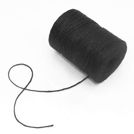 Tenn Well Black Jute Twine, 656 Feet 2mm Jute Rope Gift Twine Packing String for Craft Projects, Wrapping, Gardening Applications