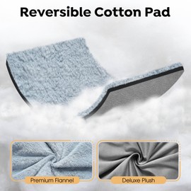 Veehoo Foldable Elevated Dog Bed, 2 in 1 Portable Dog Cot with Removable Reversible Cotton Pad, Travel Outdoor Raised Dog Bed, Camping Dog Hammock Bed, Winter and Summer Use, CWC2454CP