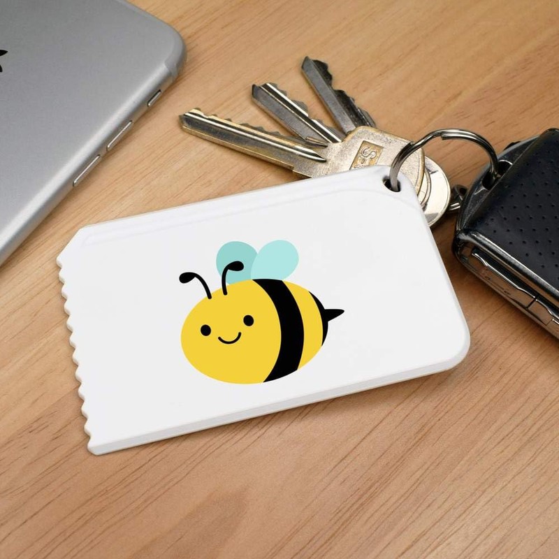 Azeeda 'Happy Bee' Plastic Ice Scraper (IC00045568)