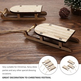 BESPORTBLE Mini Sledge Miniature Wooden Mini Sledge Kit Table Top Wood Sledge Set of 3
