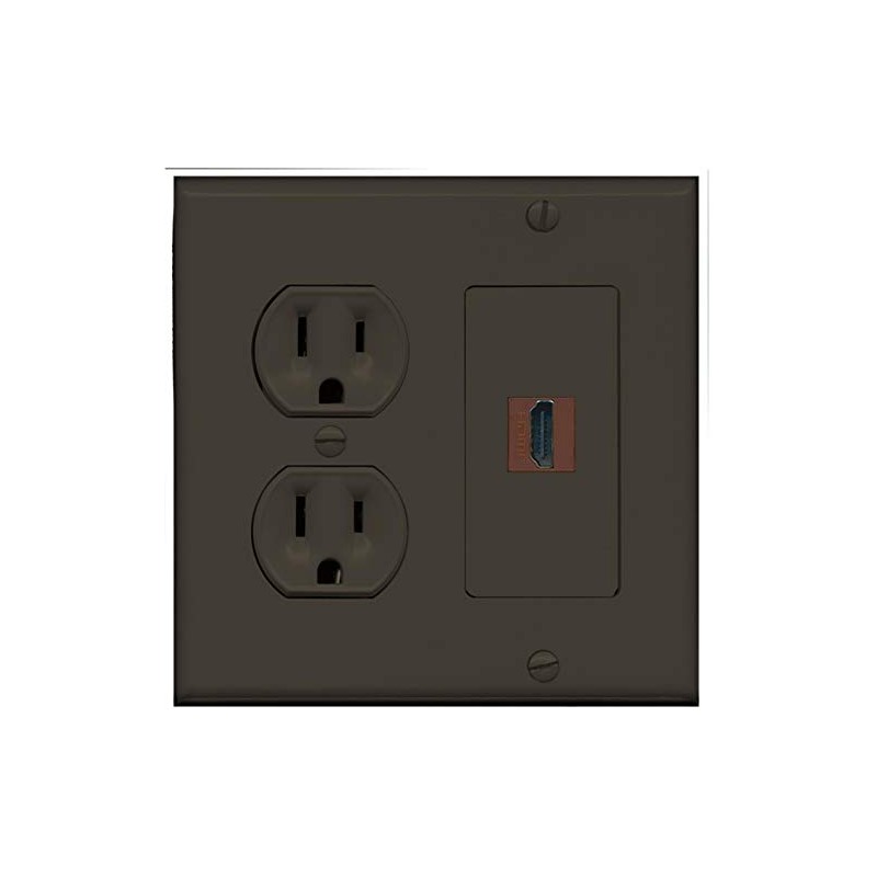RiteAV Custom HDMI Wall Plate 1 Port - Round Outlet