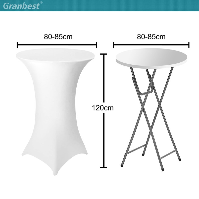 Granbest Cocktail Table Covers, Built-in Spandex, Square Corners, Standing Table