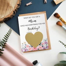 HAMUIERS Pregnancy Announcement for Grandma, Pregnancy Announcement Scratch Off Card for Mom Birthday, Baby Announcement for Grandma Baby Reveal for Mom from Son or Daughter