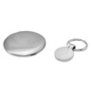 Solid Silver-Tone Compact Mirror and Key Ring Set 6.25"