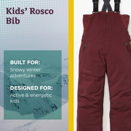 Marmot Kid's Rosco Bib - Snow Pants for Kids, Winter Pants for Skiing, Snowboarding, School, and Winter Play, Port Royal, S