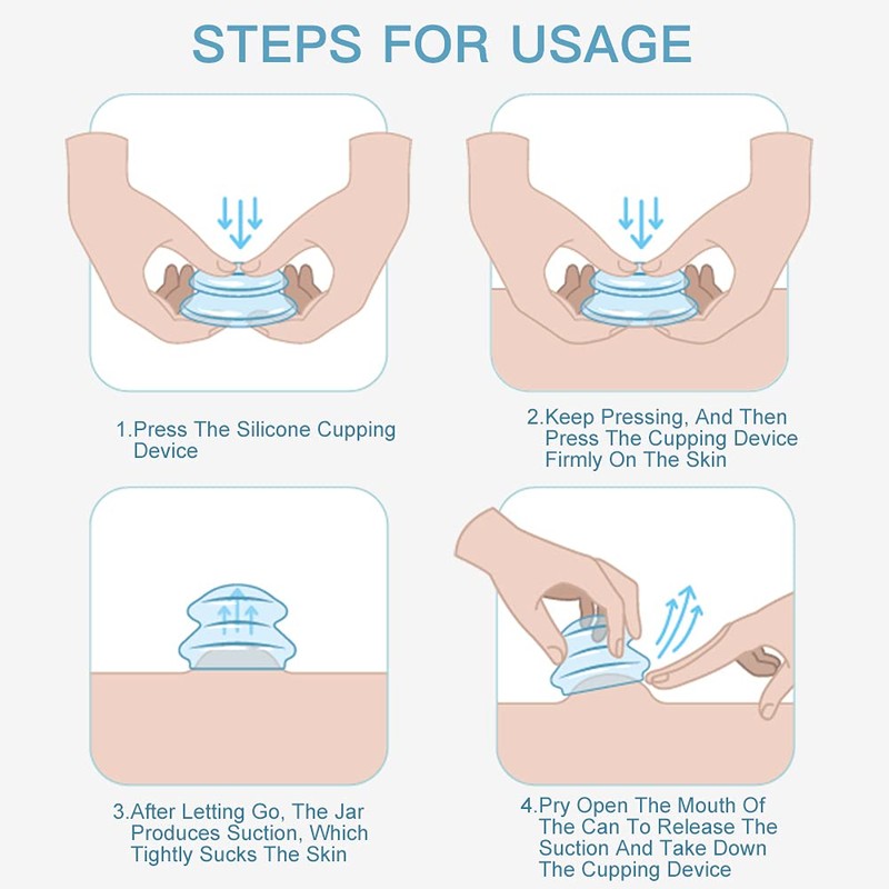 Silicone Cupping Set Vacuum Suction Cupping Therapy Sets for Facial